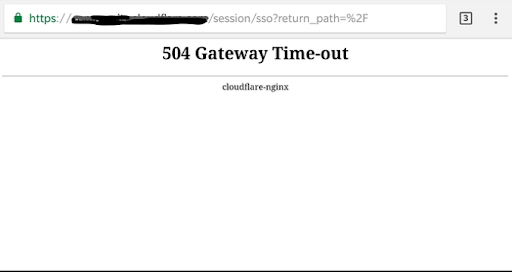 504 gateway timeout errors