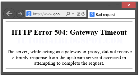 code 504 gateway timeout
