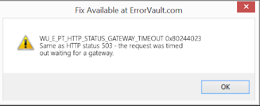 http error 504 gateway timeout Windo Update